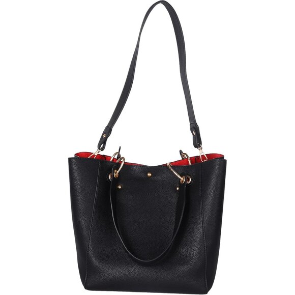 Luxurious Black Bucket Bag for Women - Vegan Leather, Ideal for Every Occasion - Picture 5 of 7